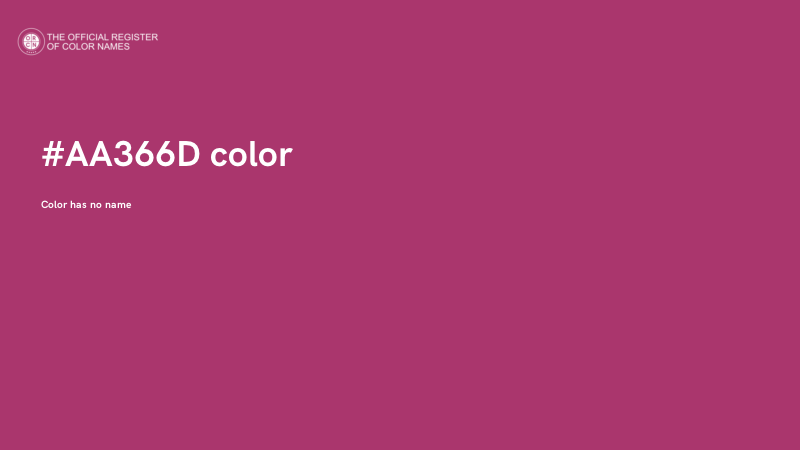 #AA366D color image