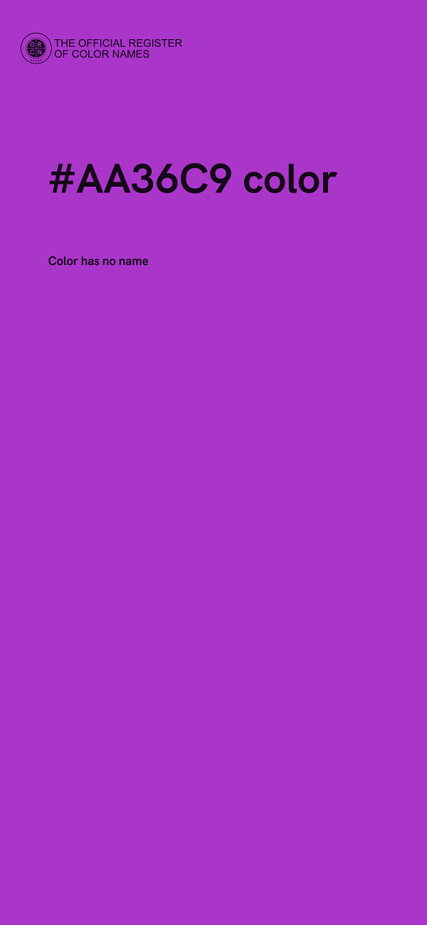 #AA36C9 color image