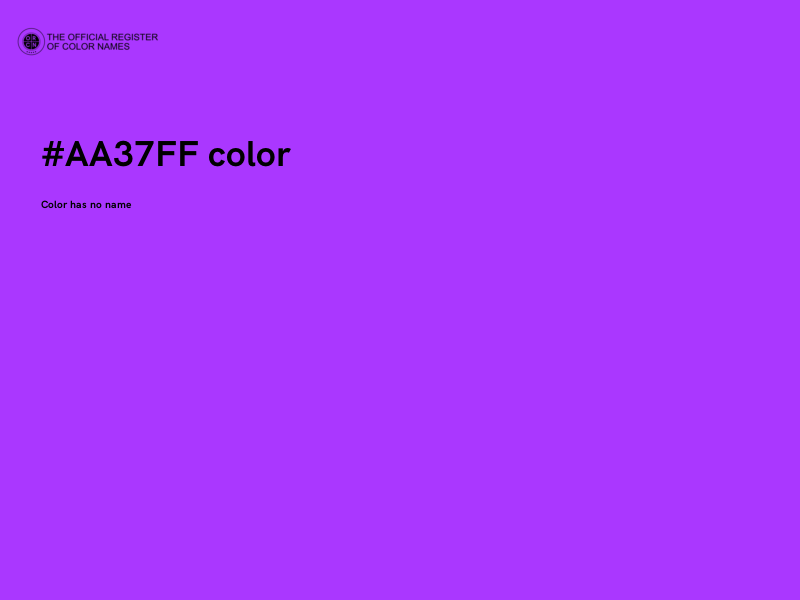 #AA37FF color image