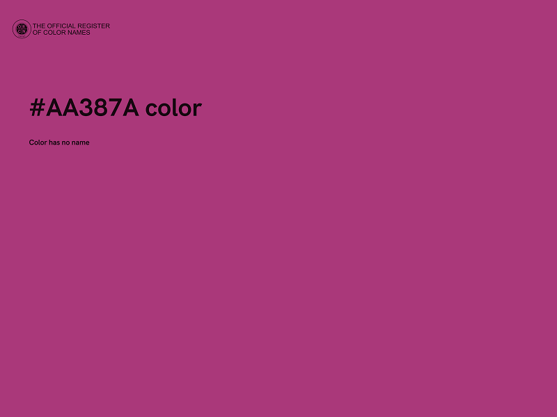 #AA387A color image