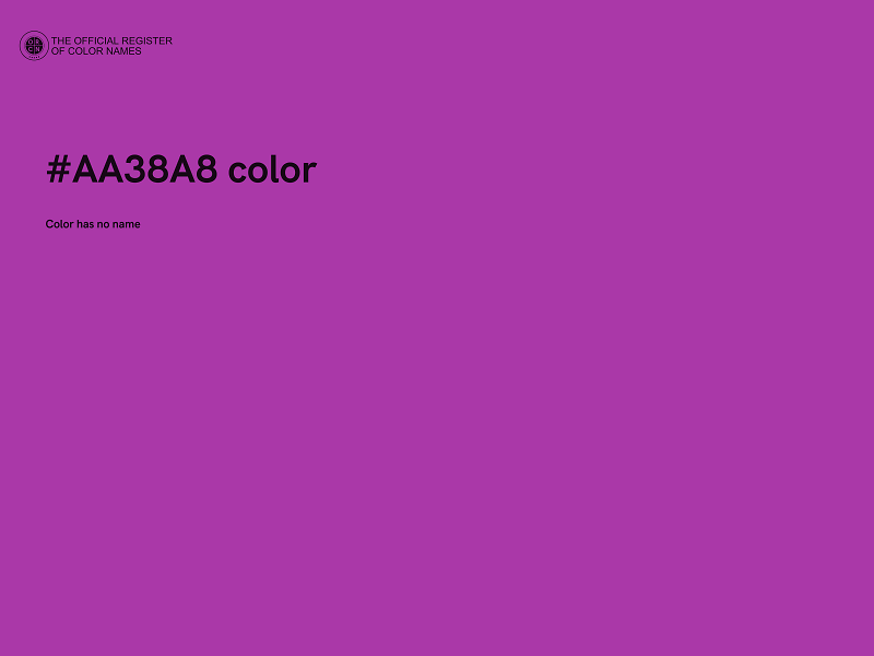 #AA38A8 color image