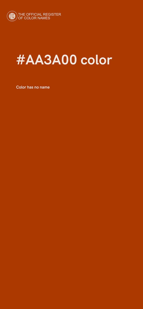 #AA3A00 color image