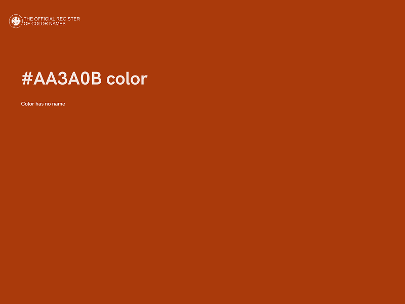#AA3A0B color image