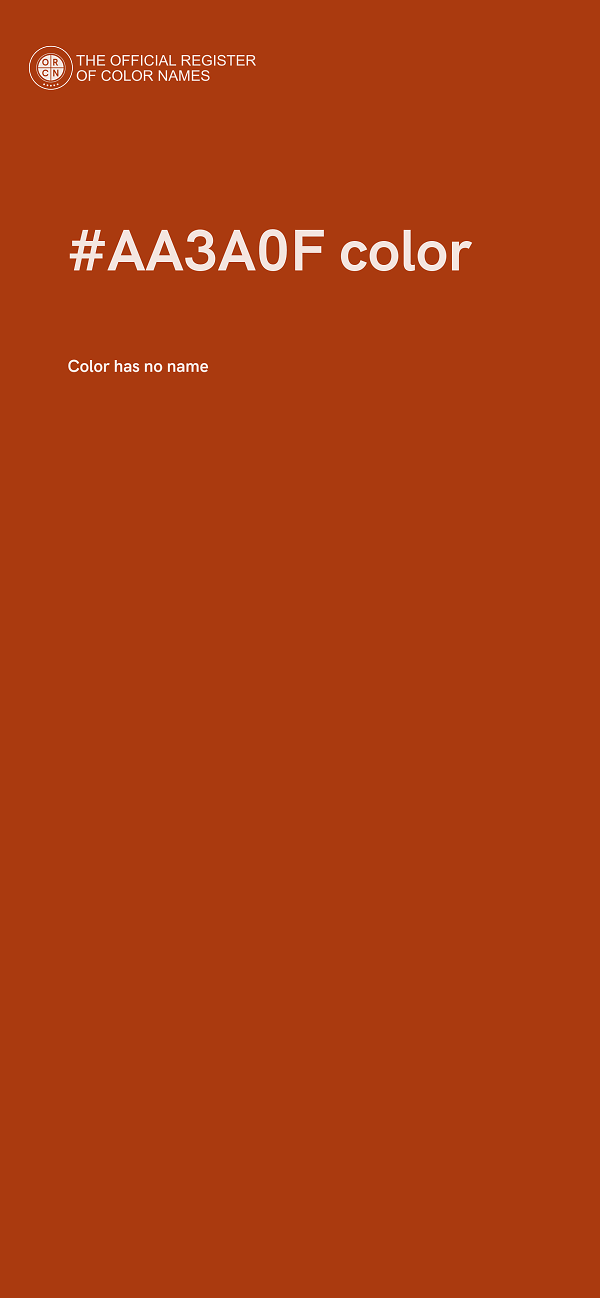#AA3A0F color image