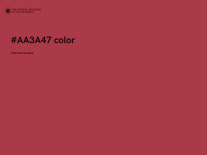 #AA3A47 color image