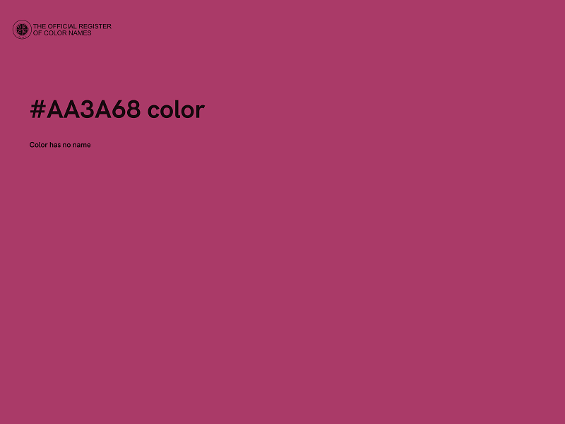 #AA3A68 color image