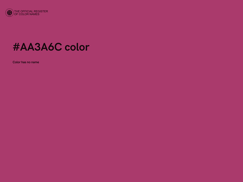 #AA3A6C color image