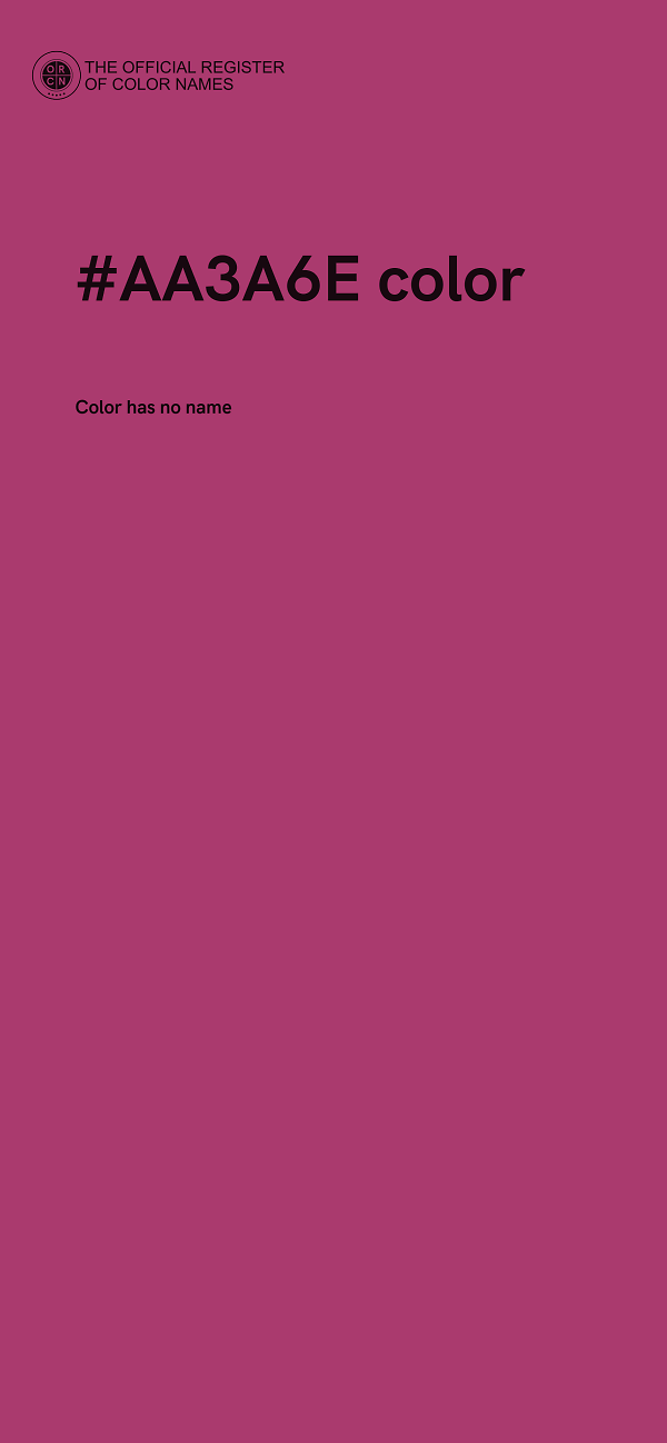 #AA3A6E color image