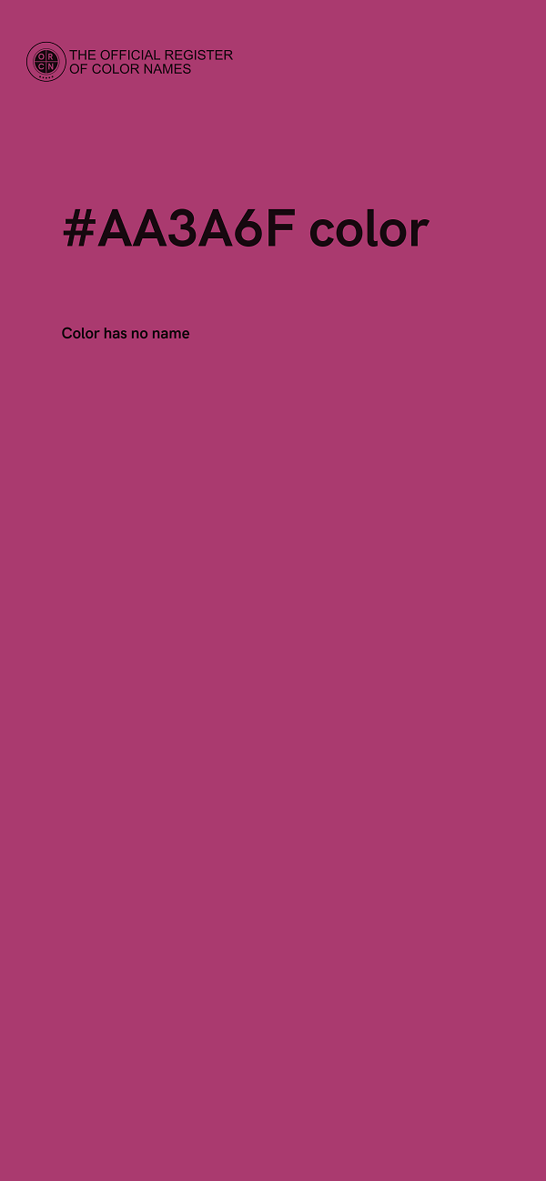 #AA3A6F color image