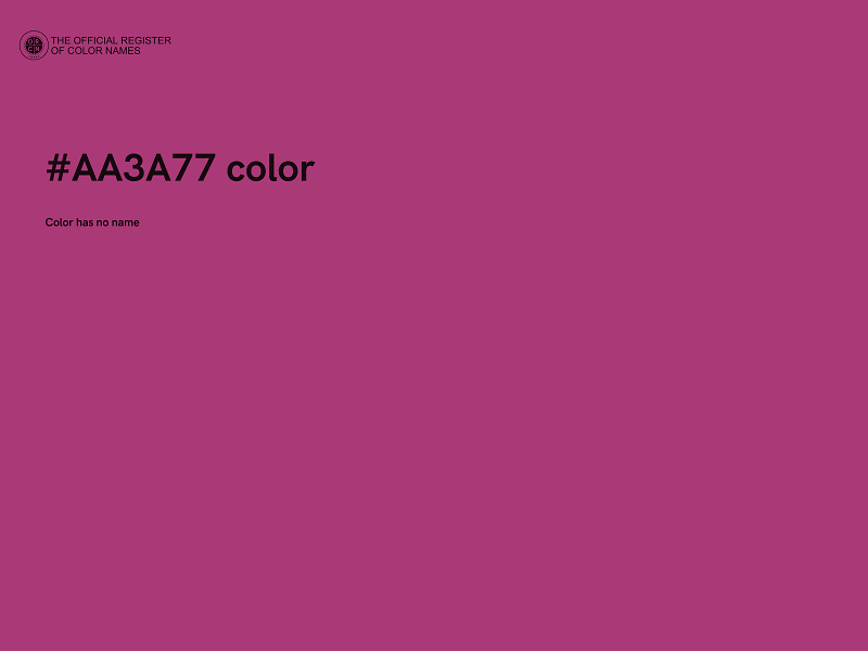 #AA3A77 color image