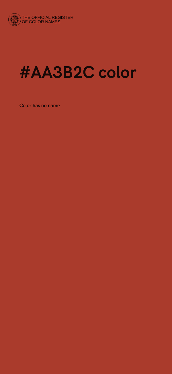 #AA3B2C color image