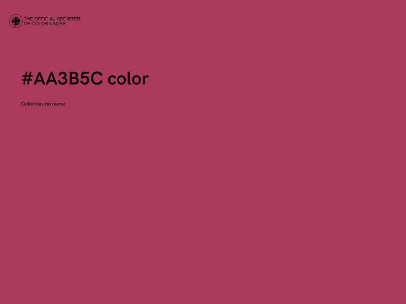 #AA3B5C color image