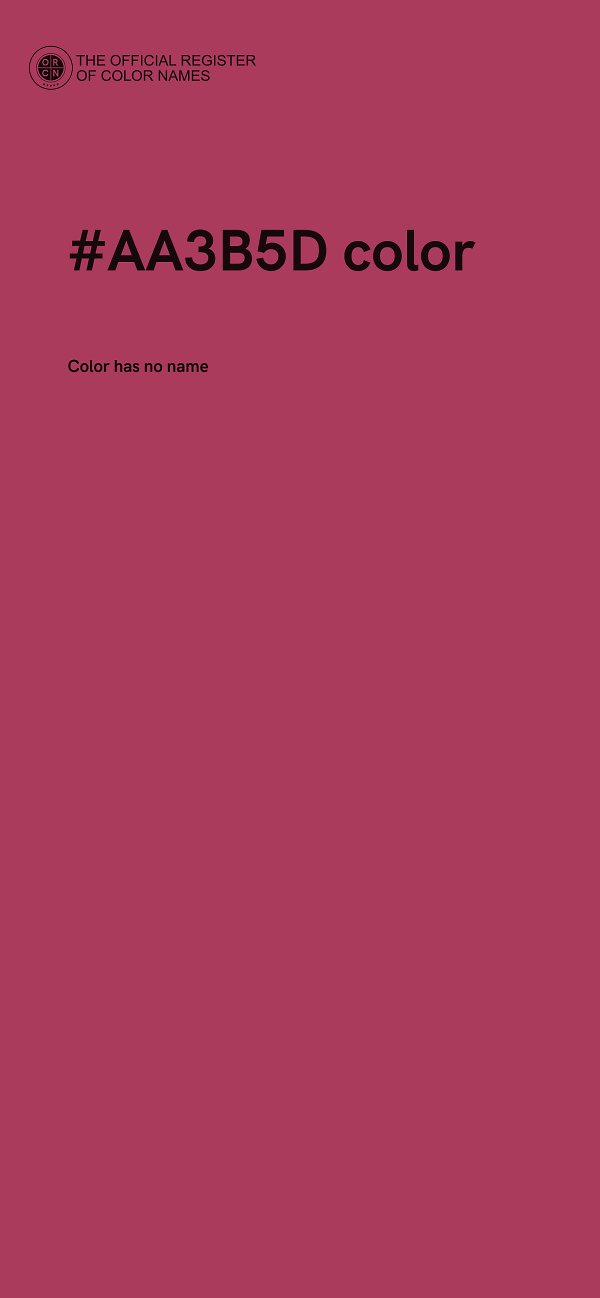 #AA3B5D color image