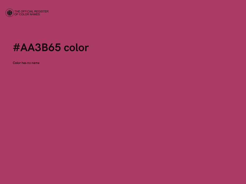 #AA3B65 color image