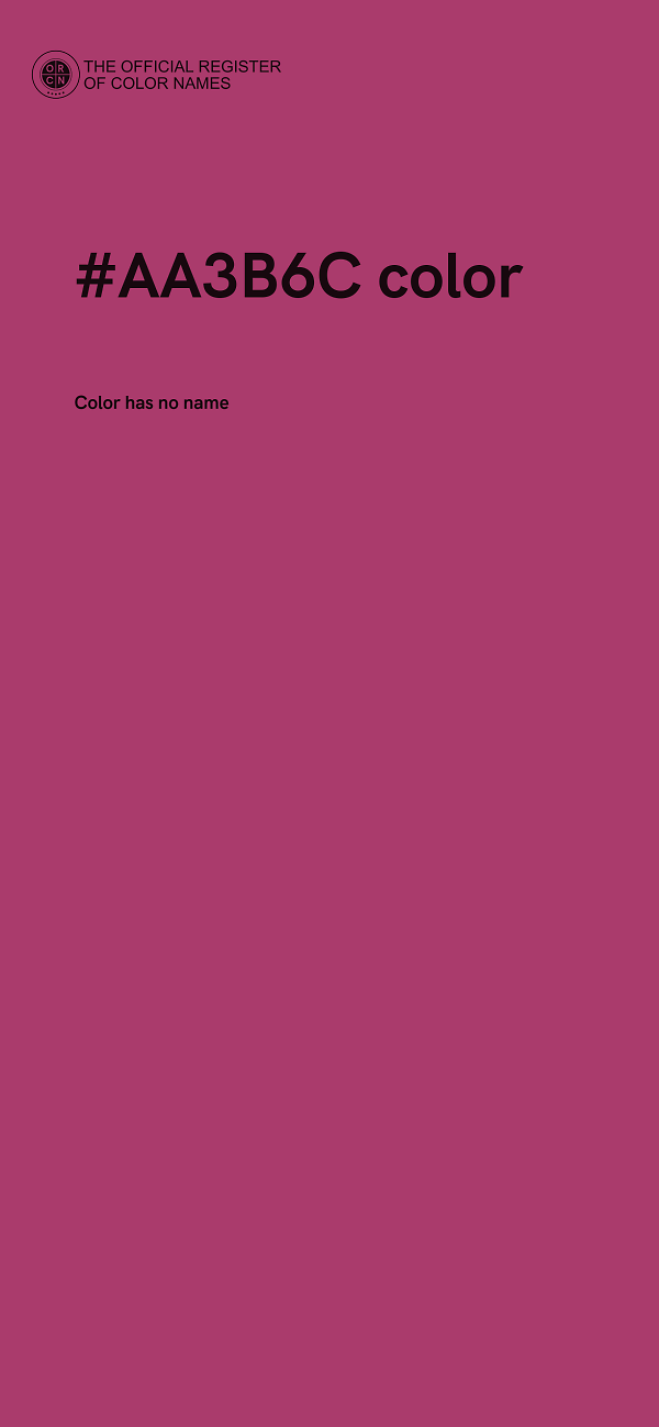 #AA3B6C color image