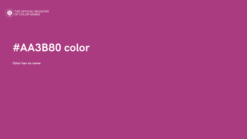 #AA3B80 color image