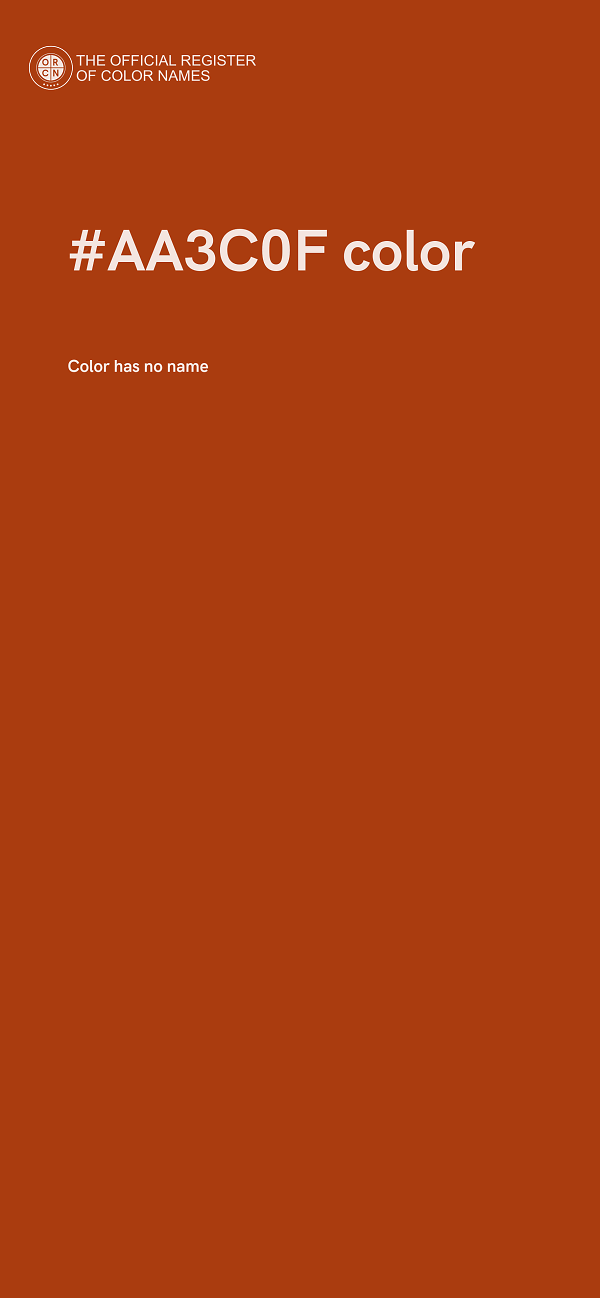 #AA3C0F color image