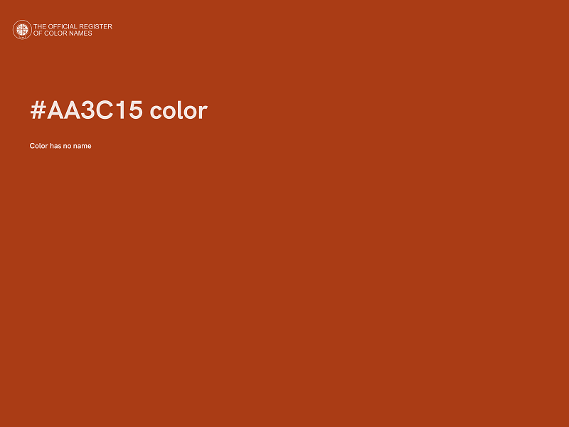 #AA3C15 color image