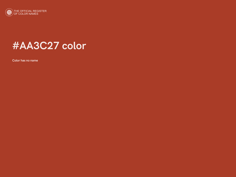 #AA3C27 color image