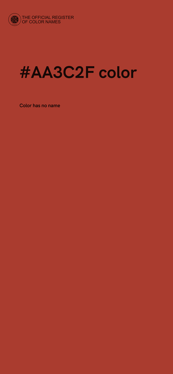 #AA3C2F color image