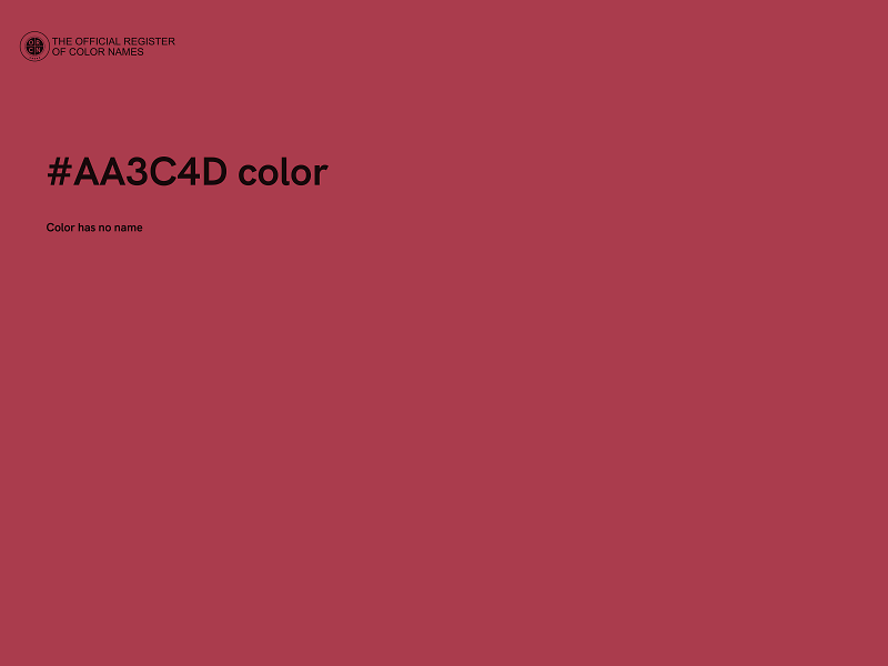 #AA3C4D color image