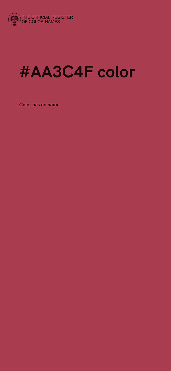 #AA3C4F color image