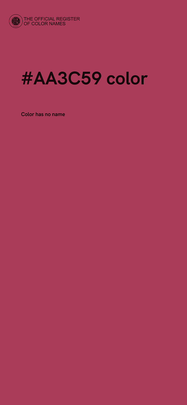 #AA3C59 color image