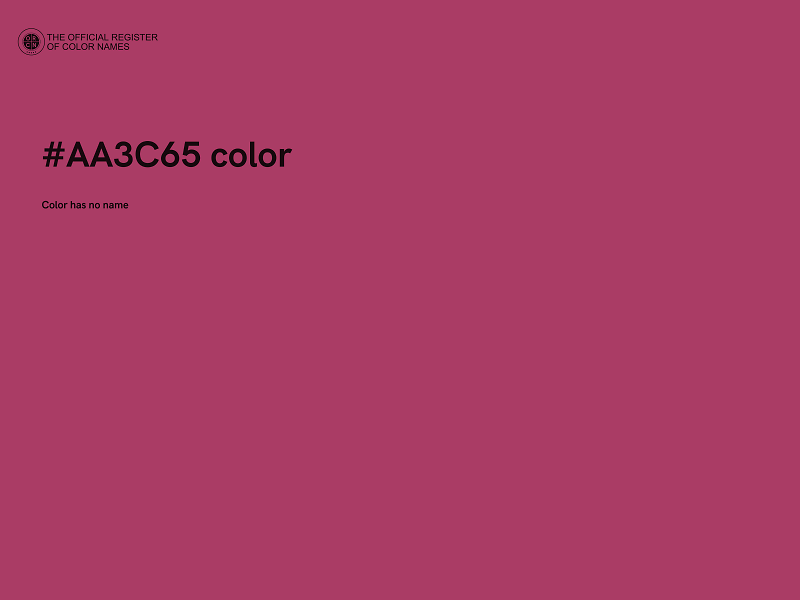 #AA3C65 color image