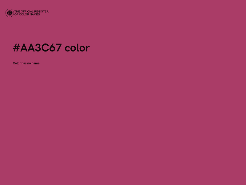 #AA3C67 color image
