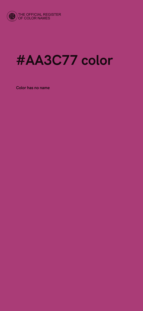 #AA3C77 color image
