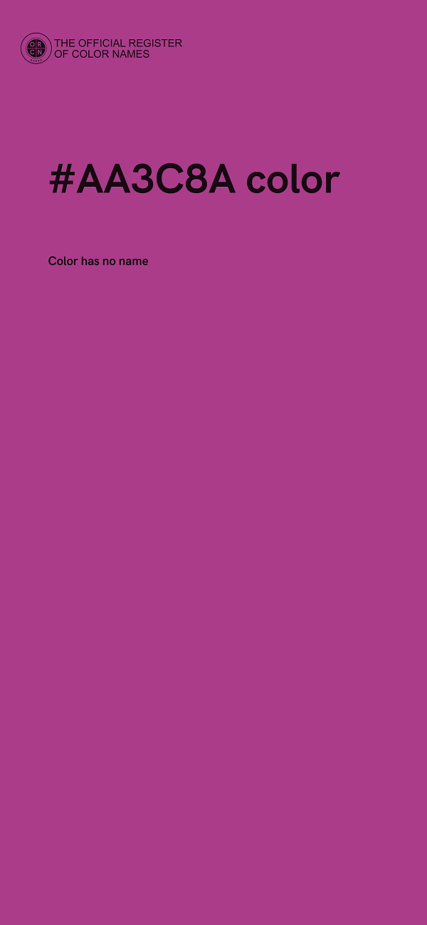 #AA3C8A color image