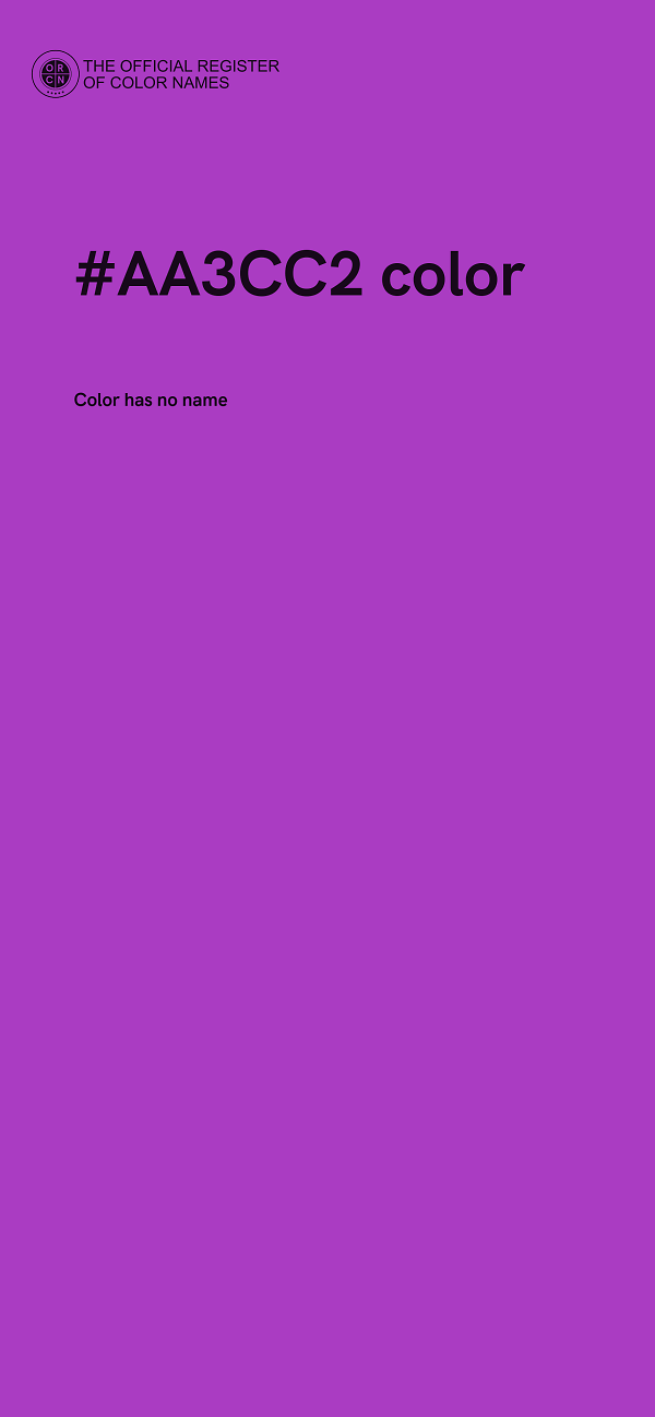 #AA3CC2 color image