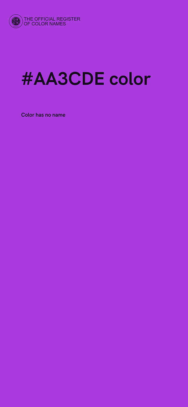 #AA3CDE color image