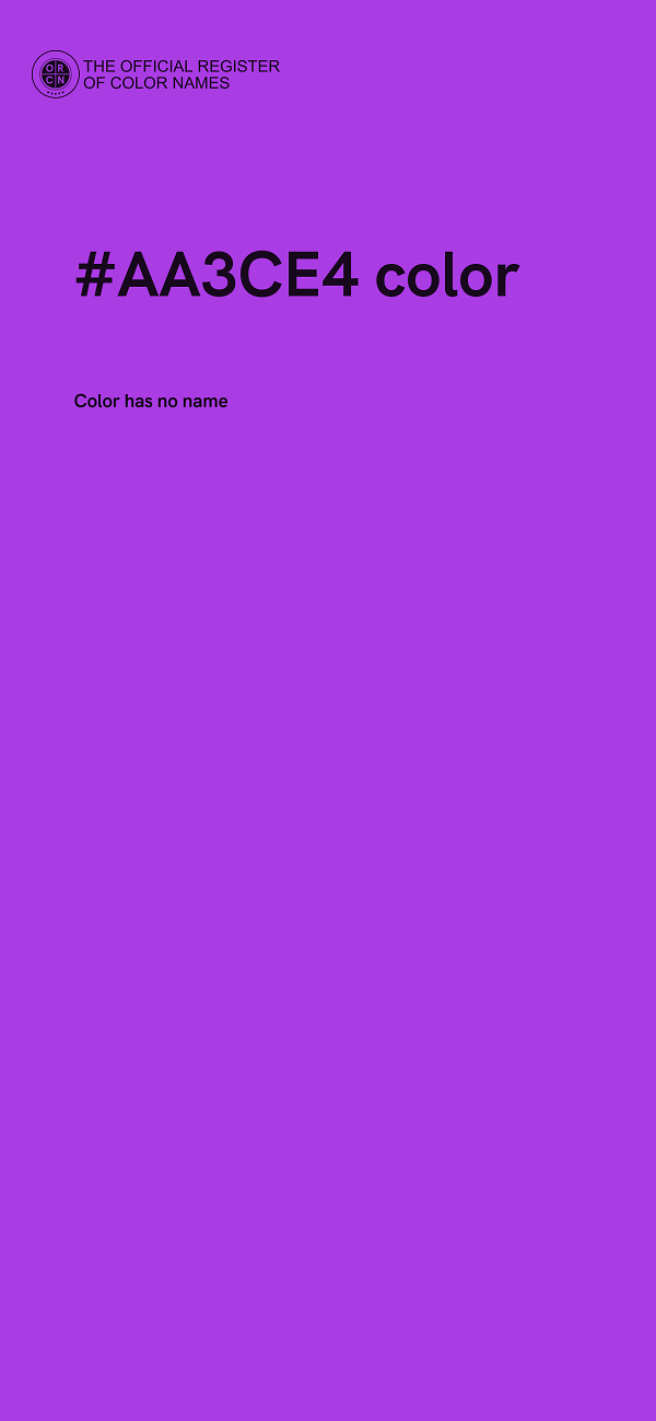 #AA3CE4 color image