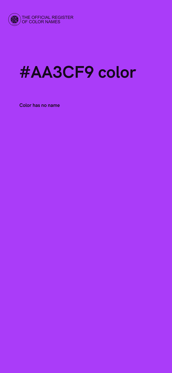 #AA3CF9 color image