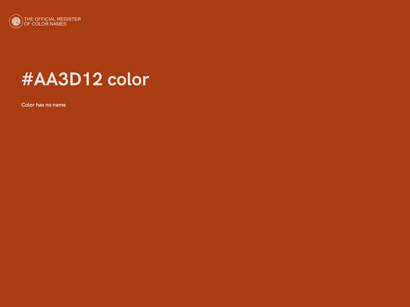 #AA3D12 color image