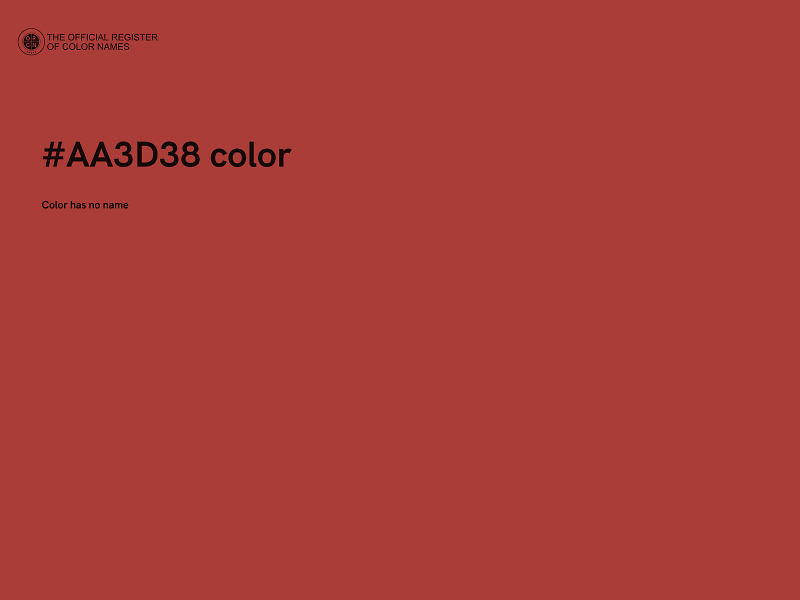 #AA3D38 color image