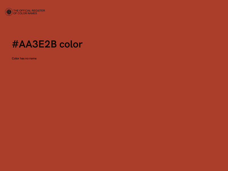 #AA3E2B color image