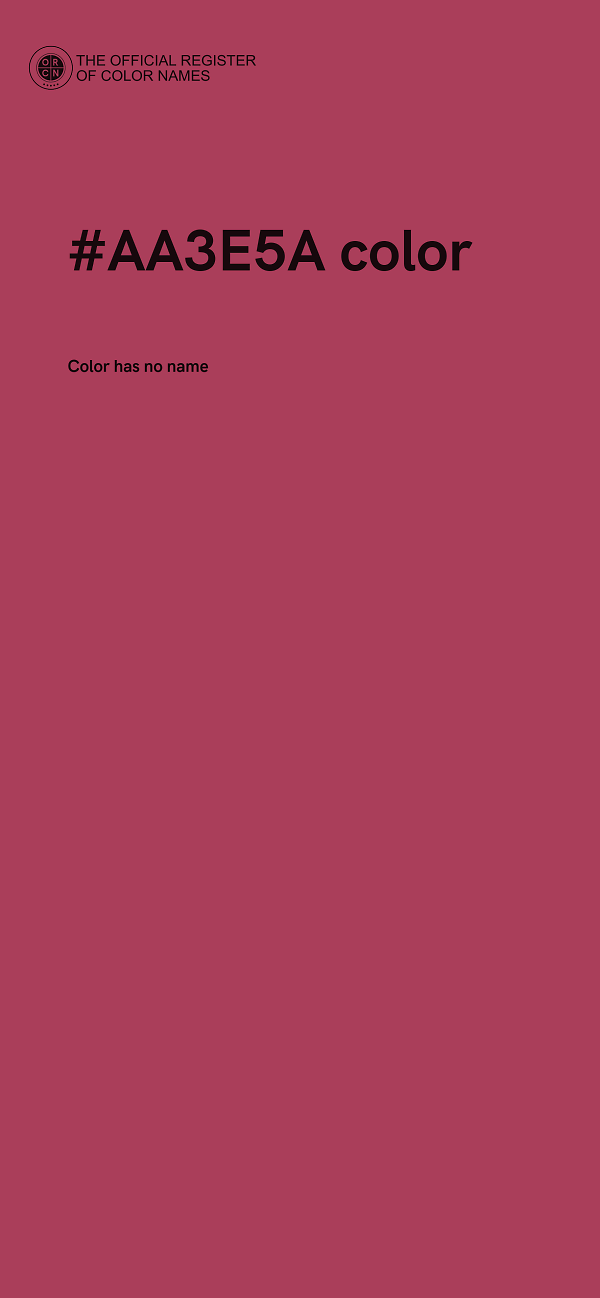 #AA3E5A color image