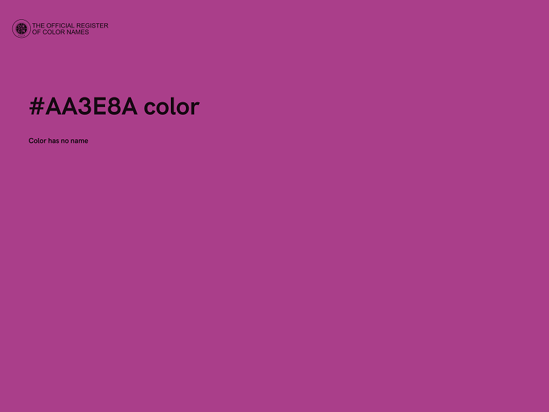 #AA3E8A color image