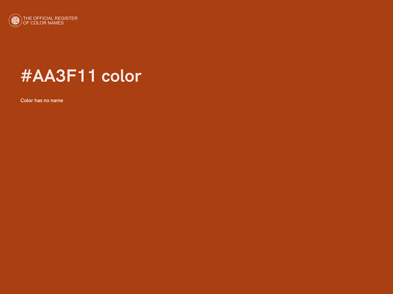 #AA3F11 color image