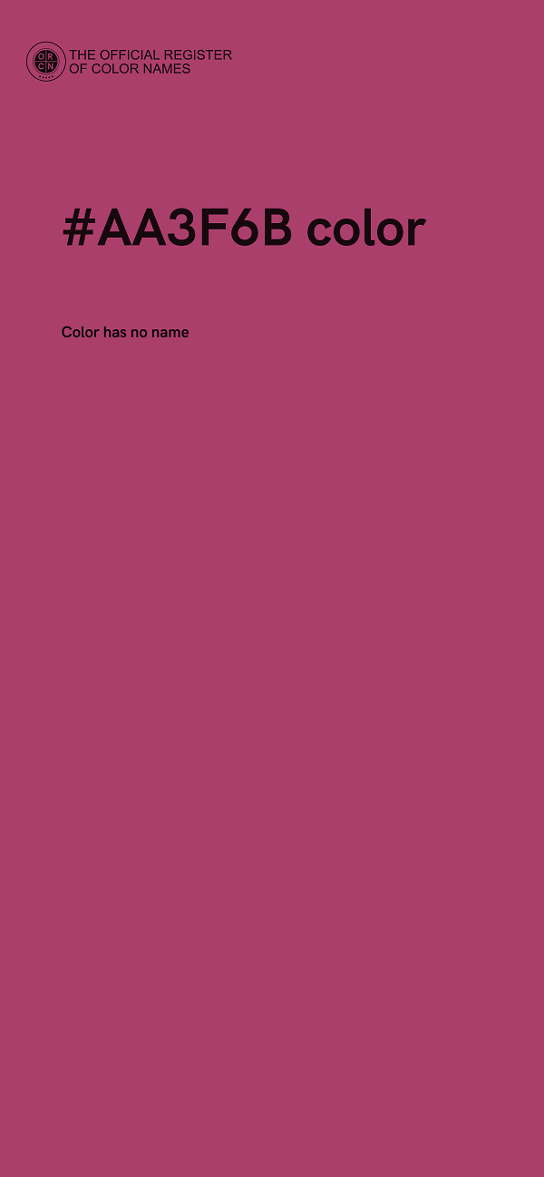 #AA3F6B color image