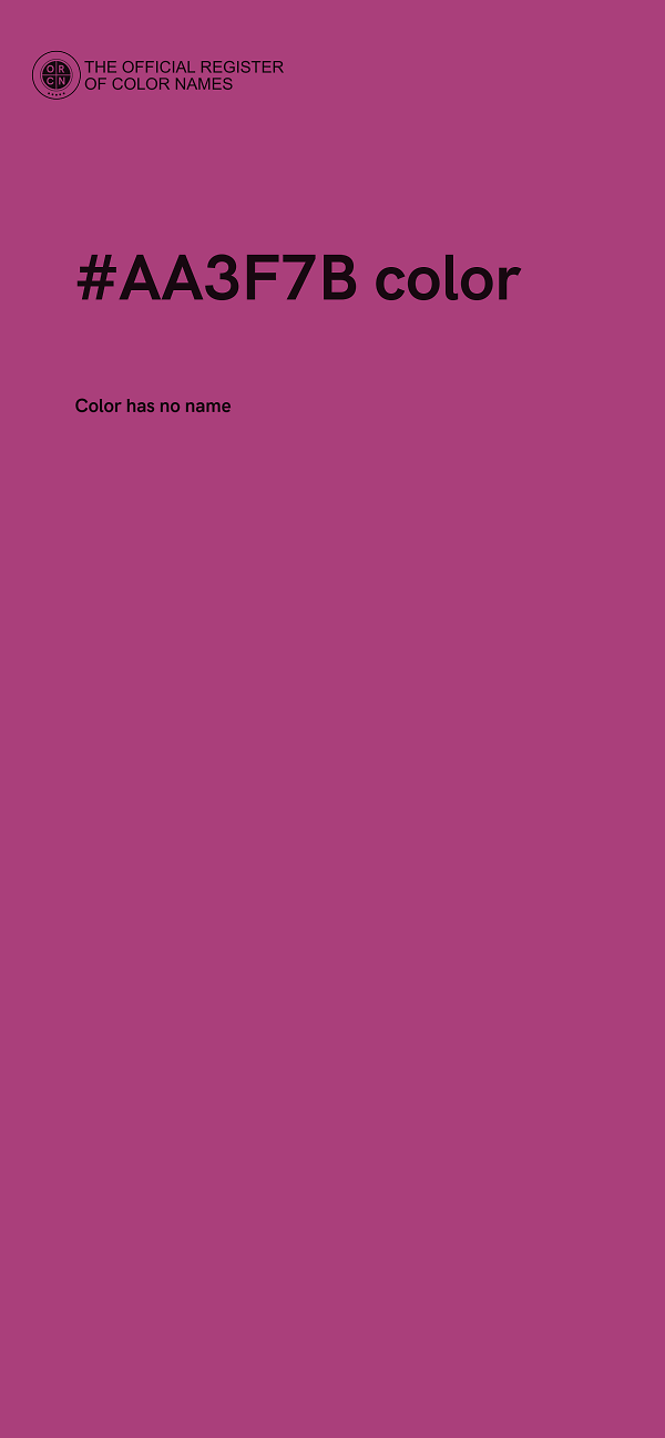#AA3F7B color image