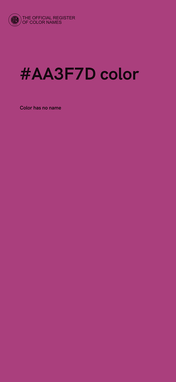#AA3F7D color image