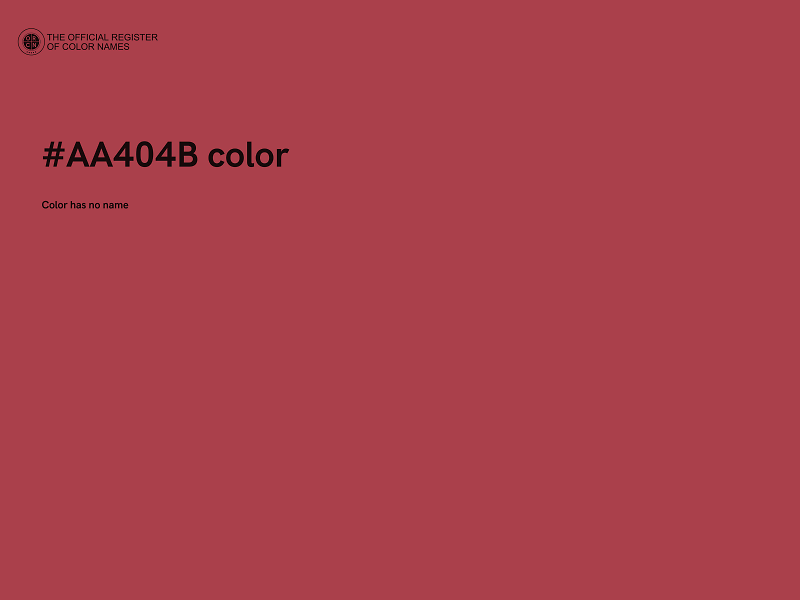 #AA404B color image