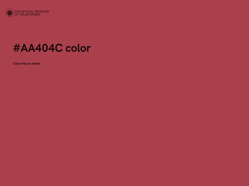 #AA404C color image