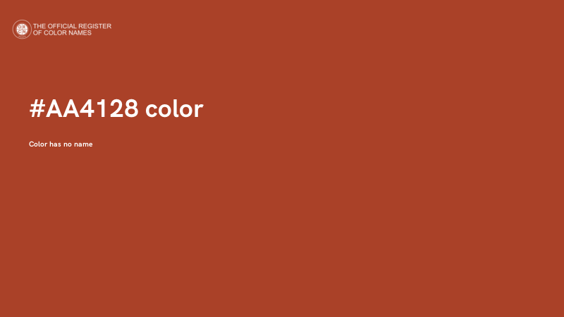 #AA4128 color image