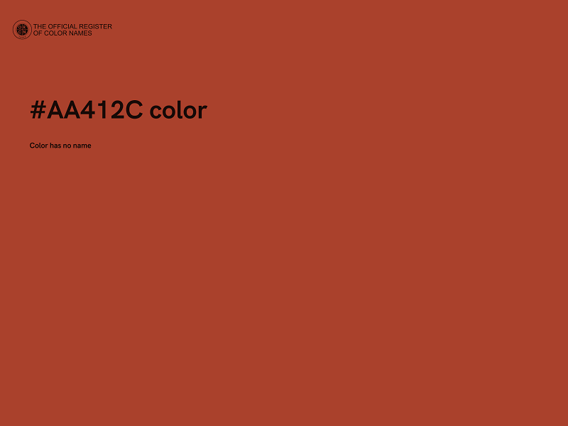 #AA412C color image