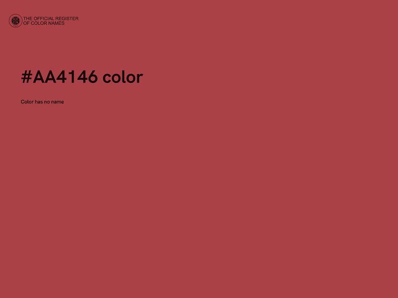 #AA4146 color image