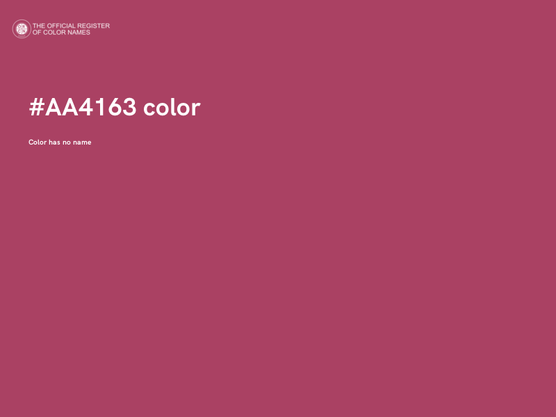 #AA4163 color image
